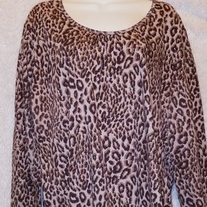 JMS long sleeve animal print top